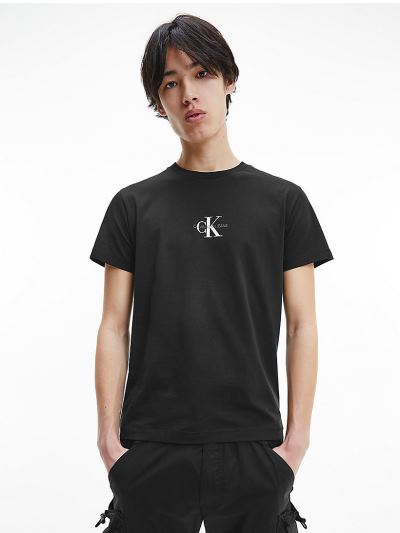 Calvin Klein Ruhák HU868170 | Calvin Klein Logo Férfi Póló Fekete